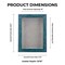 Rustic Blue Wood Shadow Box Frame with Acrylic Front - Light Brown Suede Backing, 30 Sizes